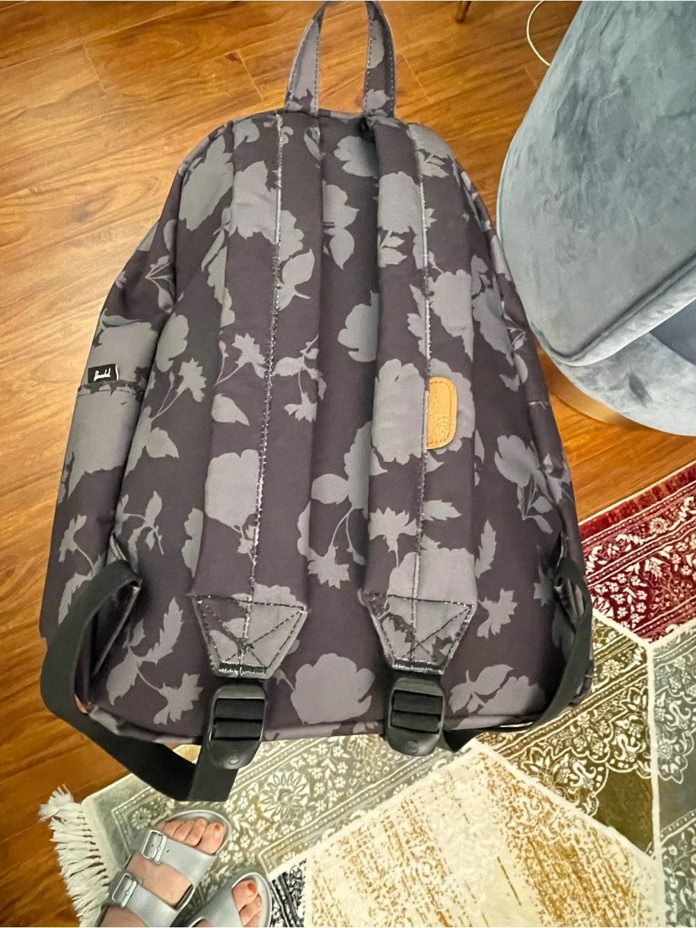 Herschel Classic Black Floral Backpack
